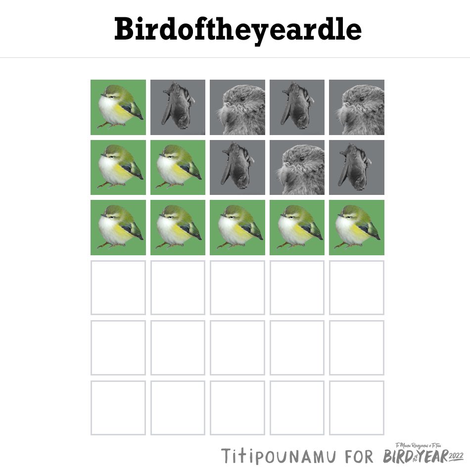 Got it in 3 ✌️

#teamtitipounamu #birdoftheyear2022 #birdoftheyear <a href="/Forest_and_Bird/">Forest & Bird</a>