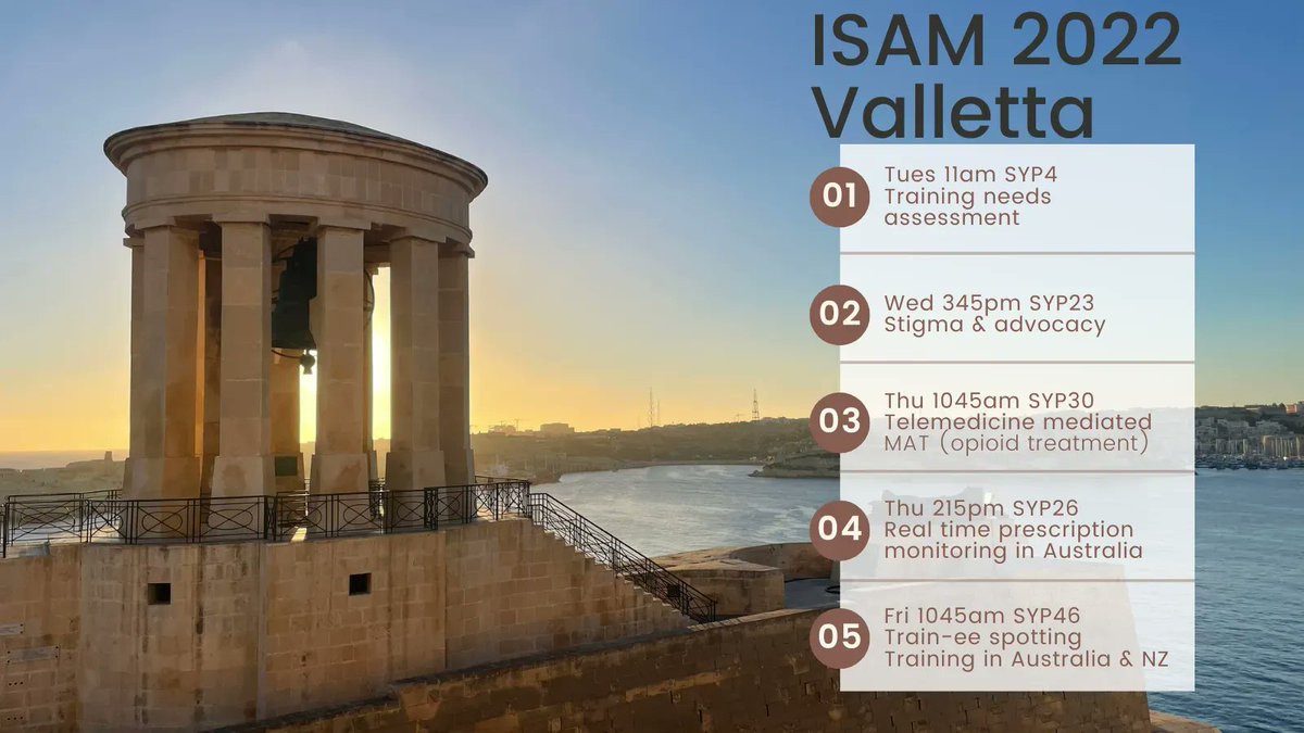 Excited to kick off <a href="/ISAMAddiction/">ISAMAddiction</a> #ISAM2022 in a couple hours! 

I'll be speaking at these sessions in the coming days alongside some amazing speakers <a href="/DrSuziNielsen/">Suzanne Nielsen PhD MPS</a> @Joe90Tay <a href="/jenna_butner/">Jenna Butner🇺🇦🎗️</a> &amp; many more.
Pls join us!
(also this post is reminding me where I need to be when!! )