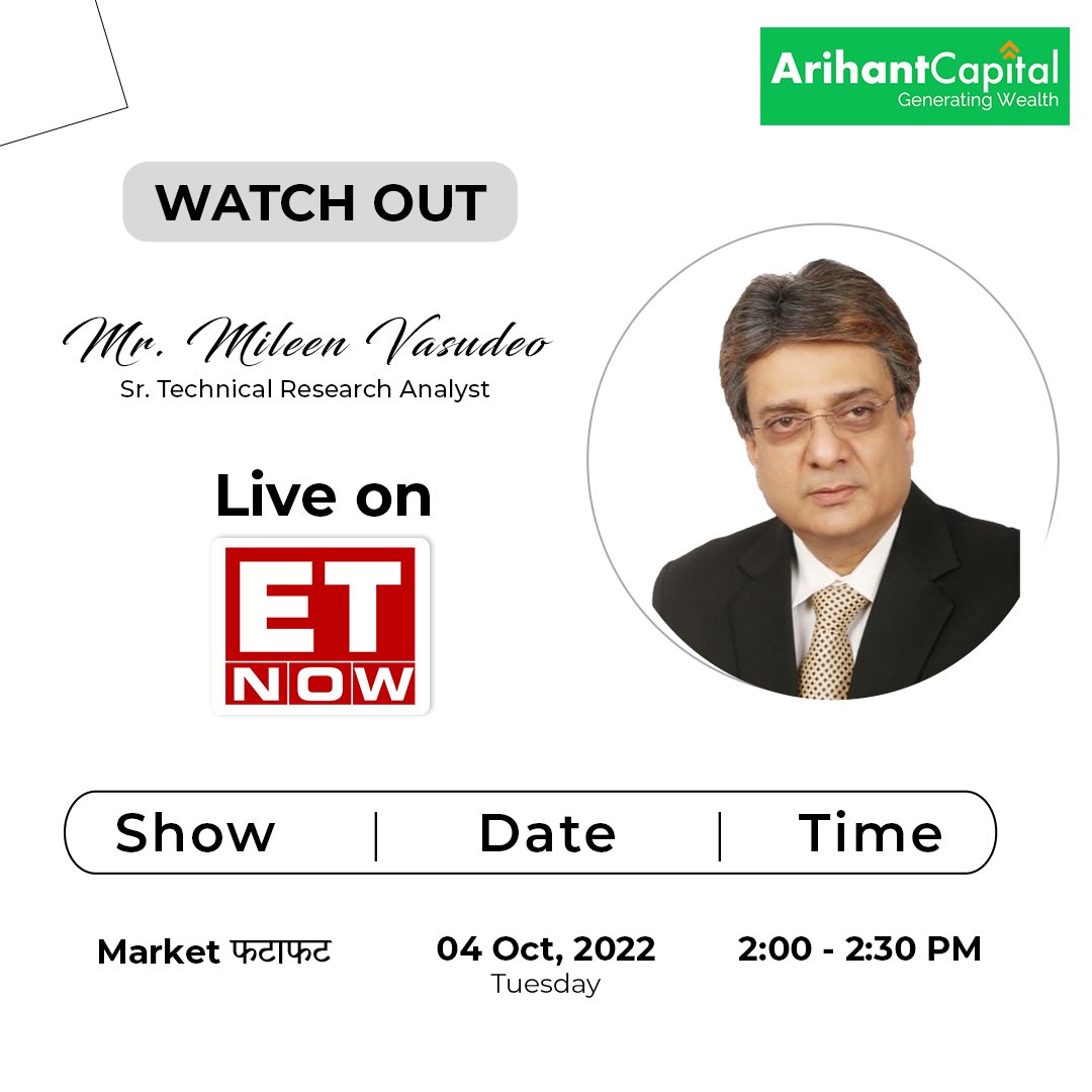 ArihantPlus's tweet photo. Mr Mileen Vasudeo Sr. Technical #Research_Analyst of @ArihantCapital  #live in action on @ETnow

Join #Market_Fatafat today between 2-2.30 pm. 

Open a #Demat account: https://t.co/AxmbtIVJ10

Join #Telegram channel: https://t.co/P96SXSmY0K

#technicalresearch #Investment #Stocks https://t.co/MC7yimcBFi