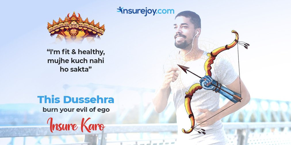 InsurejoyIndia's tweet image. I'm fit &amp;amp; healthy, mujhe kuch nahi hoga ... Ap bhi aisa hi sochte hai? This Dussehra burn your evil of ego.
Buy Health Insurance👉: bit.ly/2VvLEhj
#HealthInsuranceCover #HealthInsurancePolicies #HealthInsuranceTips #dusshera #FinancialSecurity #healthplan #insurejoy