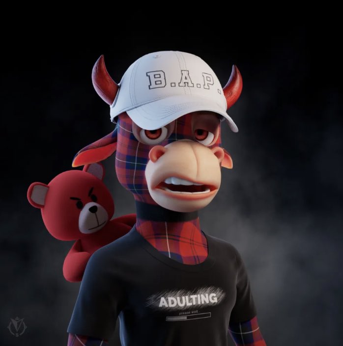 GhostPants_BAP's tweet photo. Late night mint! Show some love to this new #EvilBear teen bull! Huge shoutout to @BullsApesProj for this awesome project! #NFTCommunity #NFT #ETH #BAPFamily https://t.co/C9taLl8clr