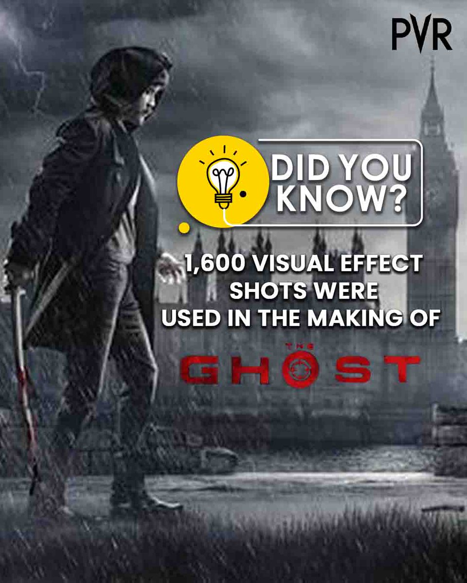 _PVRCinemas's tweet photo. The Ghost will mark Nagarjuna’s return to the big screen and is full of action-packed scenes that were made possible with visual effects.

#TheGhost is coming to a #PVR near you tomorrow!
Booking link: https://t.co/TGQXYwzO42 https://t.co/LzIOKfTMBK