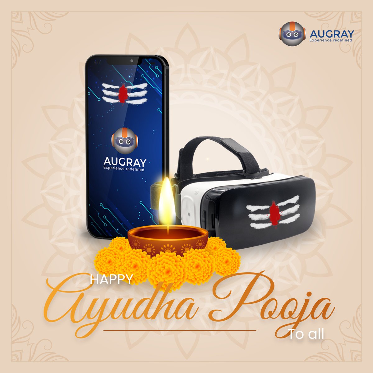 AugrayXr's tweet photo. Happy Ayutha Pooja!
On this auspicious day, let's worship and revere the objects and instruments related to our profession and livelihood.
#ayudapooja #ayuda #ayutha #oculus #success #wealth #industry4point0 #industry4 #Augray https://t.co/r2xaUc8CWc