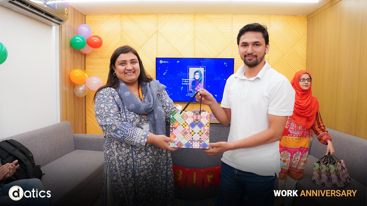 datics_ai's tweet photo. Happy Work Anniversary to our Superstars ๐คฉ
A big congratulations to Kanwal, Haseeb, and Waseem who celebrated their 1st work anniversary at Datics.
Here's to many more successful years ahead ๐ ๐
#WorkAnniversary #Celebrations #Congrats #OneYear #Datics https://t.co/oC5p6Jt0dq