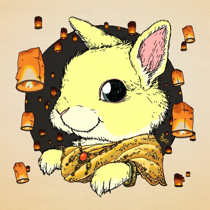 HelloToday's #cryptoluckybunny is...『Crypto lucky bunny』 No.21 Khom LoiOwned by #KhomLoi #コムローイ #うさぎ #NFT#nftcollector #NFTart#NFTCommunity #NFTartist  #NFTs #NFTcollectibles # 