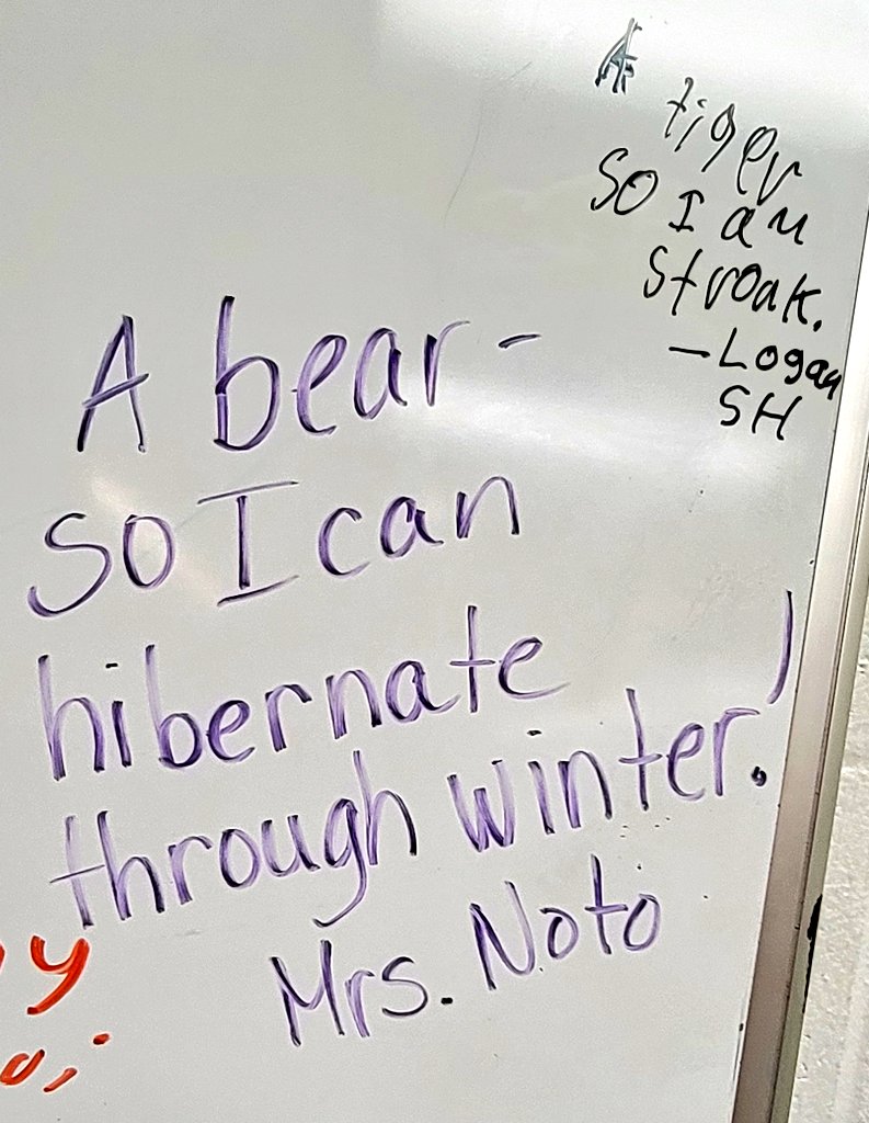 luv2teachtech's tweet photo. Today's #thinkwriteboard! This question comes from a couple of places...
@ellyswartz Dear Student - If you read it, you know it's in there! π
@kaaauthor Animorphs - now in graphic novels! Book 3 releases tomorrow!
@KendallPatriots https://t.co/g9V3mmjMke