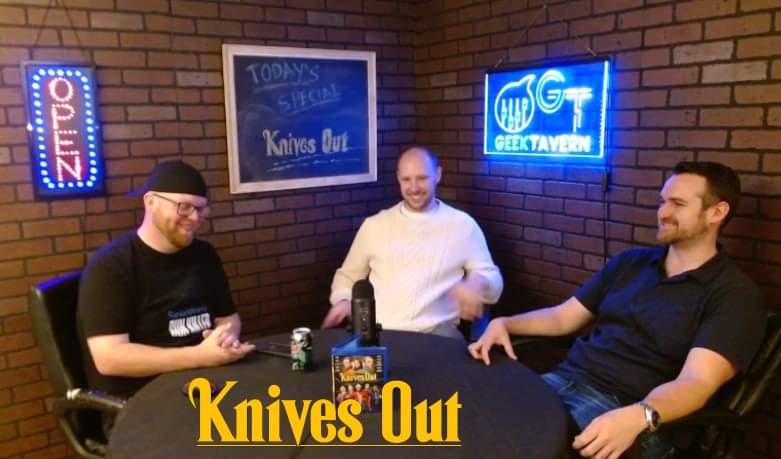 GeekTavern's tweet photo. #KnivesOut is this weeks movie that is up for discussion!
Now in video format on #Spotify!
Check it out in the links below! 
Please like and sub!
#ShowLinks: https://t.co/OgneEoEbk7
#YouTube: https://t.co/qhOQn0ooFq
#Spotify: https://t.co/nG0GnhhJjl https://t.co/zDmqBolczp