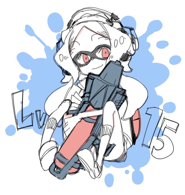 イカちびっこちゃん(*^ω^*)最近はプライムシューターに可能性を見出そうとしているw #ちびっこちゃん朝活 