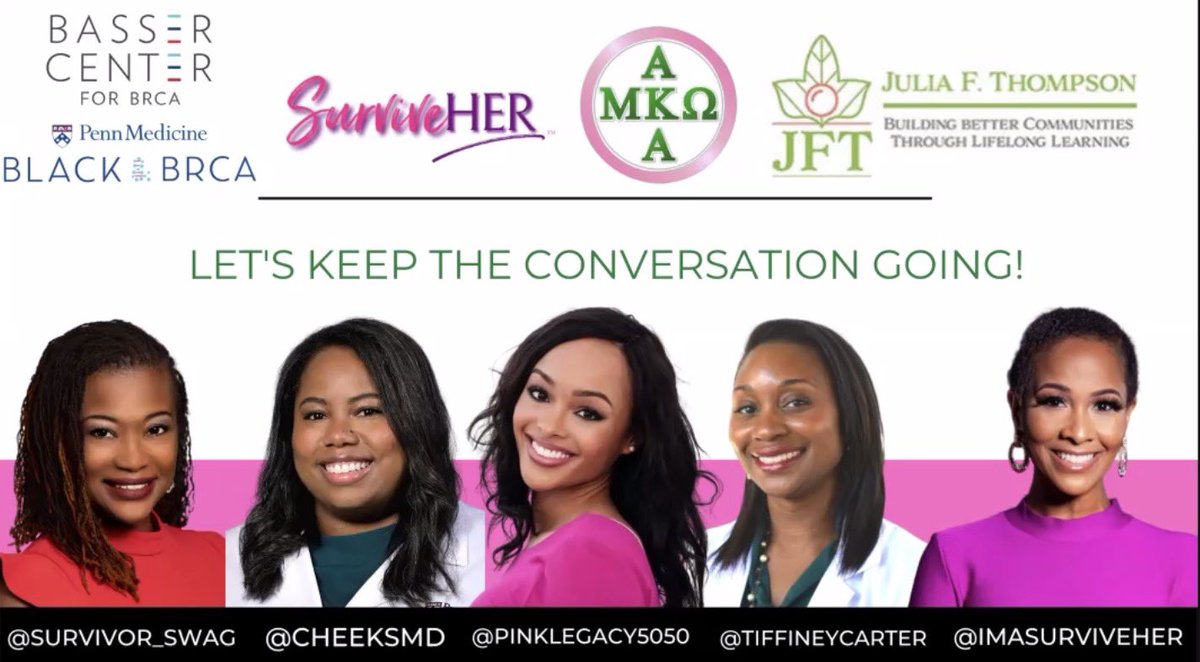 Leisha Elmore (@cheeksmd) on Twitter photo Loved kicking off #BreastCancerAwarenessMonth with an amazing panel organized by <a href="/AKAMuKappaOmega/">mukappaomegachapter</a> and <a href="/BasserBRCA/">BasserBRCA</a> ! It was an honor to chat breast cancer risk and genetics alongside these amazing ladies. Loved kicking off #BreastCancerAwarenessMonth with an amazing panel organized by <a href="/AKAMuKappaOmega/">mukappaomegachapter</a> and <a href="/BasserBRCA/">BasserBRCA</a> ! It was an honor to chat breast cancer risk and genetics alongside these amazing ladies.