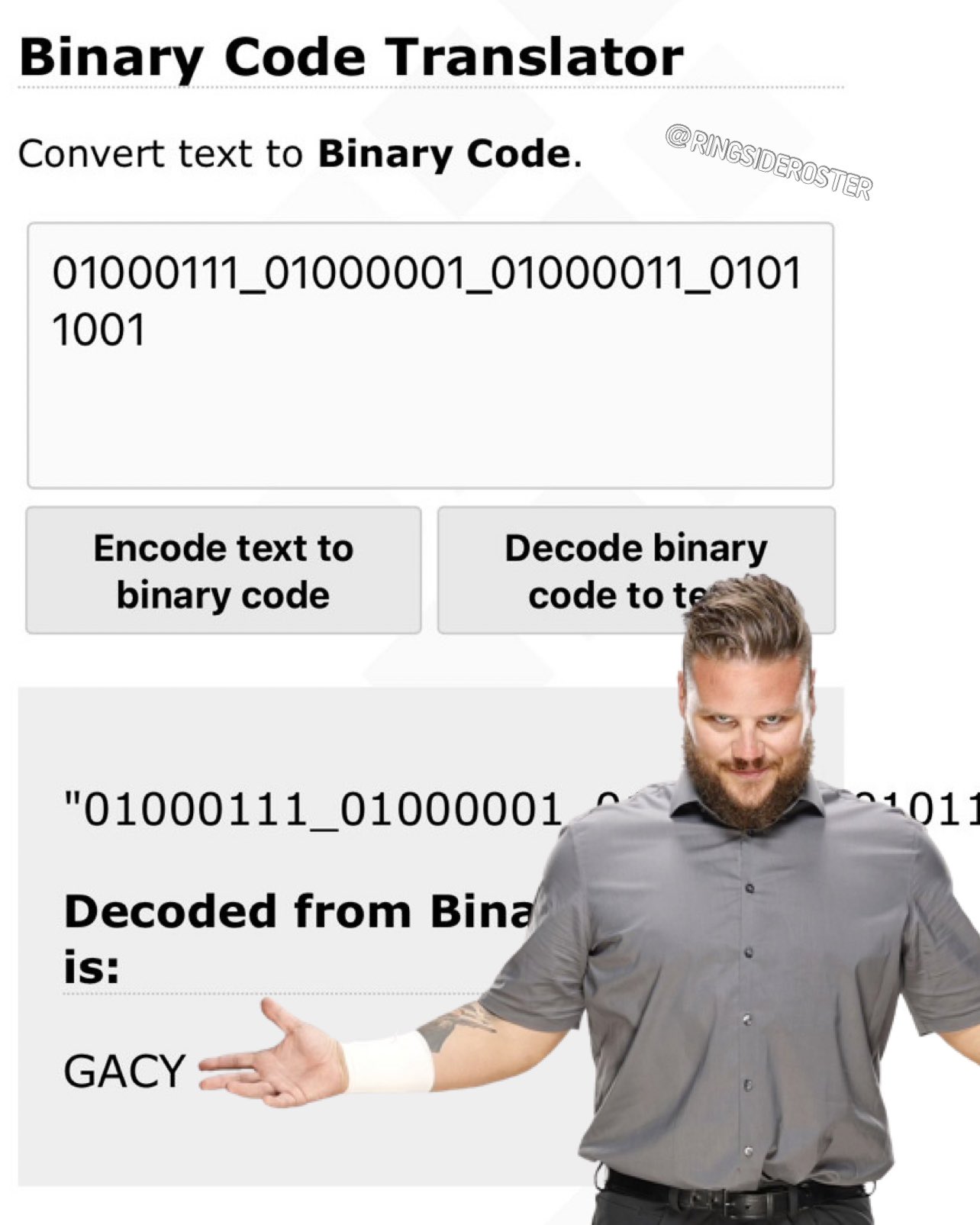 on Twitter "The binary code in the newest set of