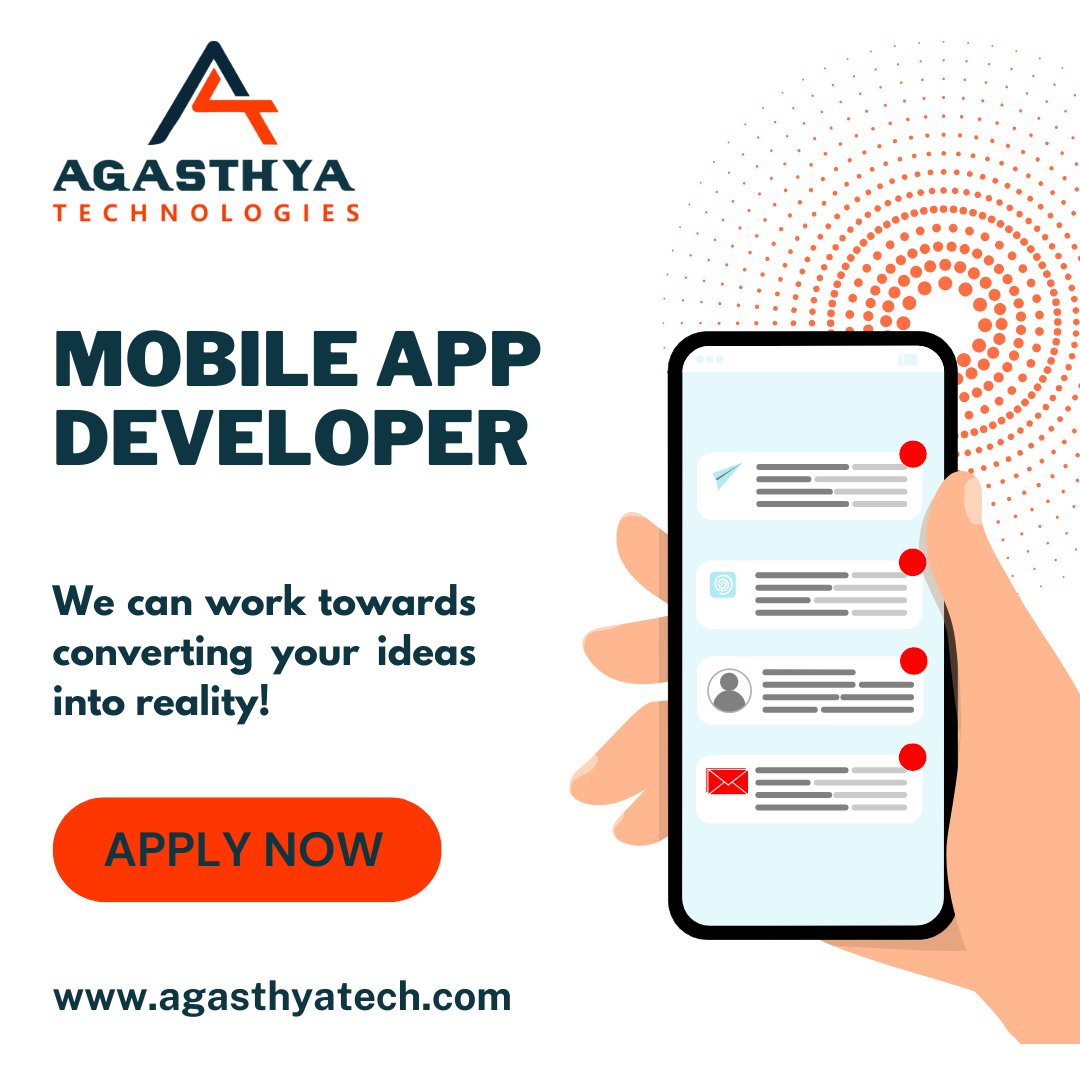 AgasthyaTech's tweet image. Let&apos;s make you ideas come to life!

#agasthyatechnologies #agasthyatech #technology #tech #programming #software #artificialintelligence #marketing #science #research #innovation #buildingthefuture #instagood #mobileappdevelopment #mobileapplication