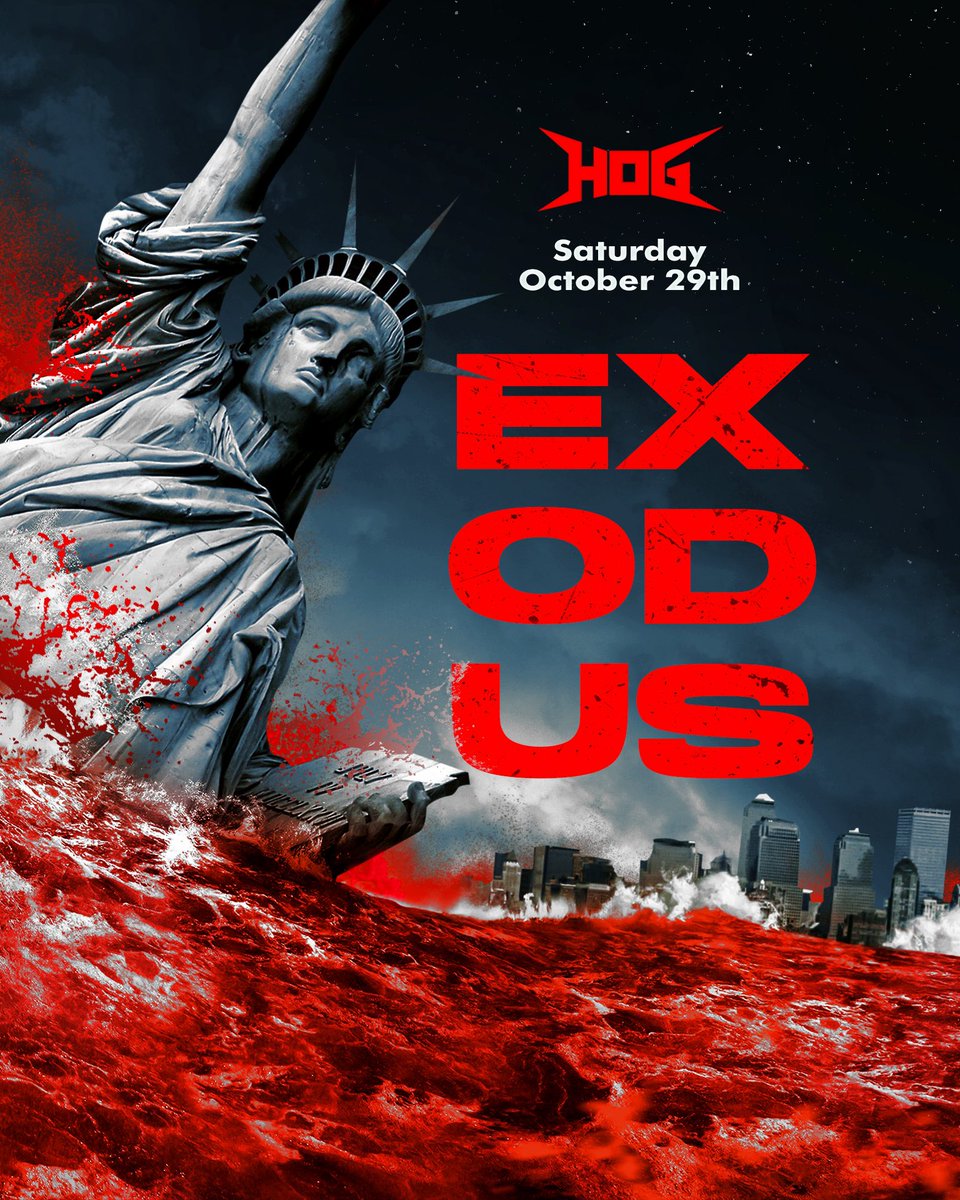 When disaster strikes and threatens to drown all that is good, who will emerge to carry forth GLORY into the future? Saturday October 29th, @hogwrestling presents #Exodus live from La Boom in Queens, NY. ⬇️TICKETS AVAILABLE⬇️ tickettailor.com/events/houseof…