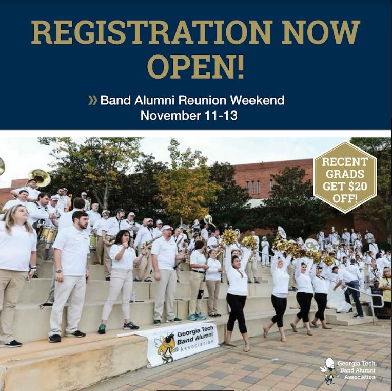 gtbaa's tweet photo. Register Today!  https://t.co/BkFjMN5zVv

Full Weekend Registration Package includes:
- Friday Dinner
- Saturday Breakfast
- Entry to the GT vs. miami Football Game with the Band 
- Sunday Cookout
- Entry to Sunday's Women's BBall Game 

FB Event: https://t.co/NjnCMX5wsr https://t.co/qJwVJFTElS
