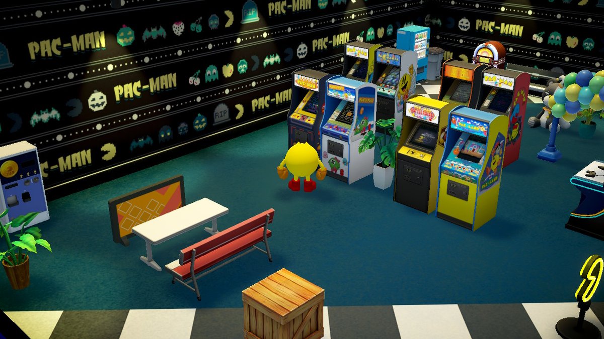 BNEI_PACMAN_JP's tweet photo. 🎮『PAC-MAN MUSEUM+』 無料パッチ配信🎮
季節の壁紙「ハロウィン」を4種類追加🎃
自分だけのハロウィンなゲームセンターを作りましょう!
#PACMANmuseumplus #pacman #パックマン https://t.co/qHs5v7fbqn