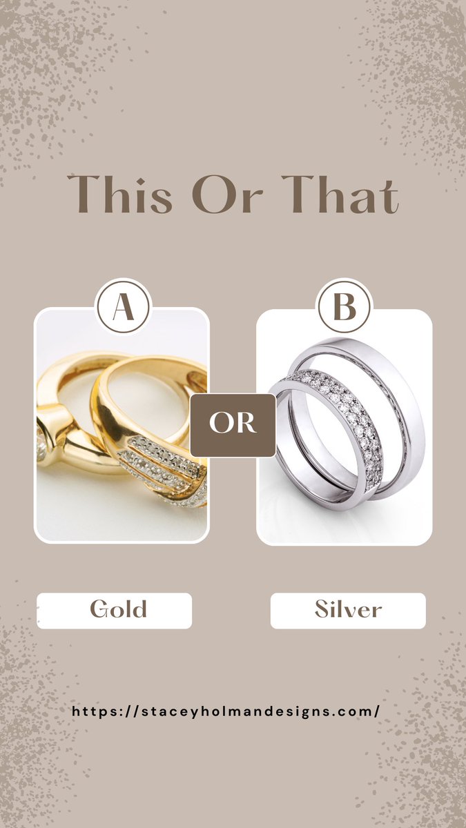StaceyHDesigns's tweet photo. Which one do you wear most often?

#gold #silver #decision #decisionmaking #thisorthat #thisorthatchallenge #whichoneareyou #whichone #whichonewouldyouchoose #whichoneisbetter #decide #choose #chooseday #chooseone #staceyholmandesigns https://t.co/GhcJ4ibMWf