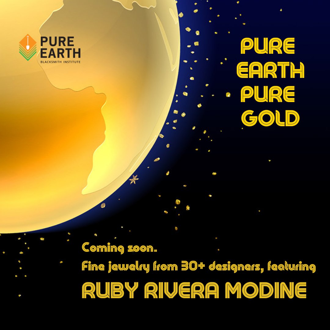 PureEarthNow's tweet photo. The #PureEarthPureGold collection opens for auction Oct. 10 with works crafted using #Fairmined #gold donated by industry leader @hooverandstrong 

Read more in the news: https://t.co/Zjah1fUkVH

#RubyModine #responsiblegold #reforestation #mercuryfree #SolvePollution https://t.co/CKfIeoHwGk
