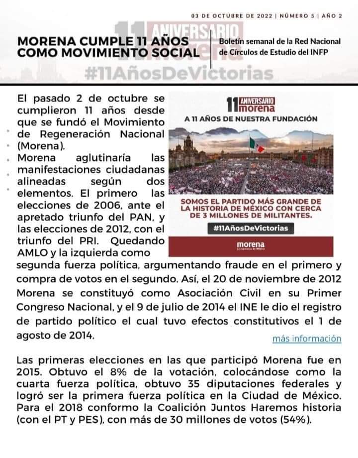 RECEQro's tweet photo. ¡Como cada lunes les presentamos nuestro #BoletínInformativo! 🗞️📰

Ayer se cumplieron 11 años como movimiento social y damos un breve análisis de ello. 

Detente a leerlo y recuerda que es importante  #informarparatransformar 🤓 https://t.co/mTQUB9EQZm