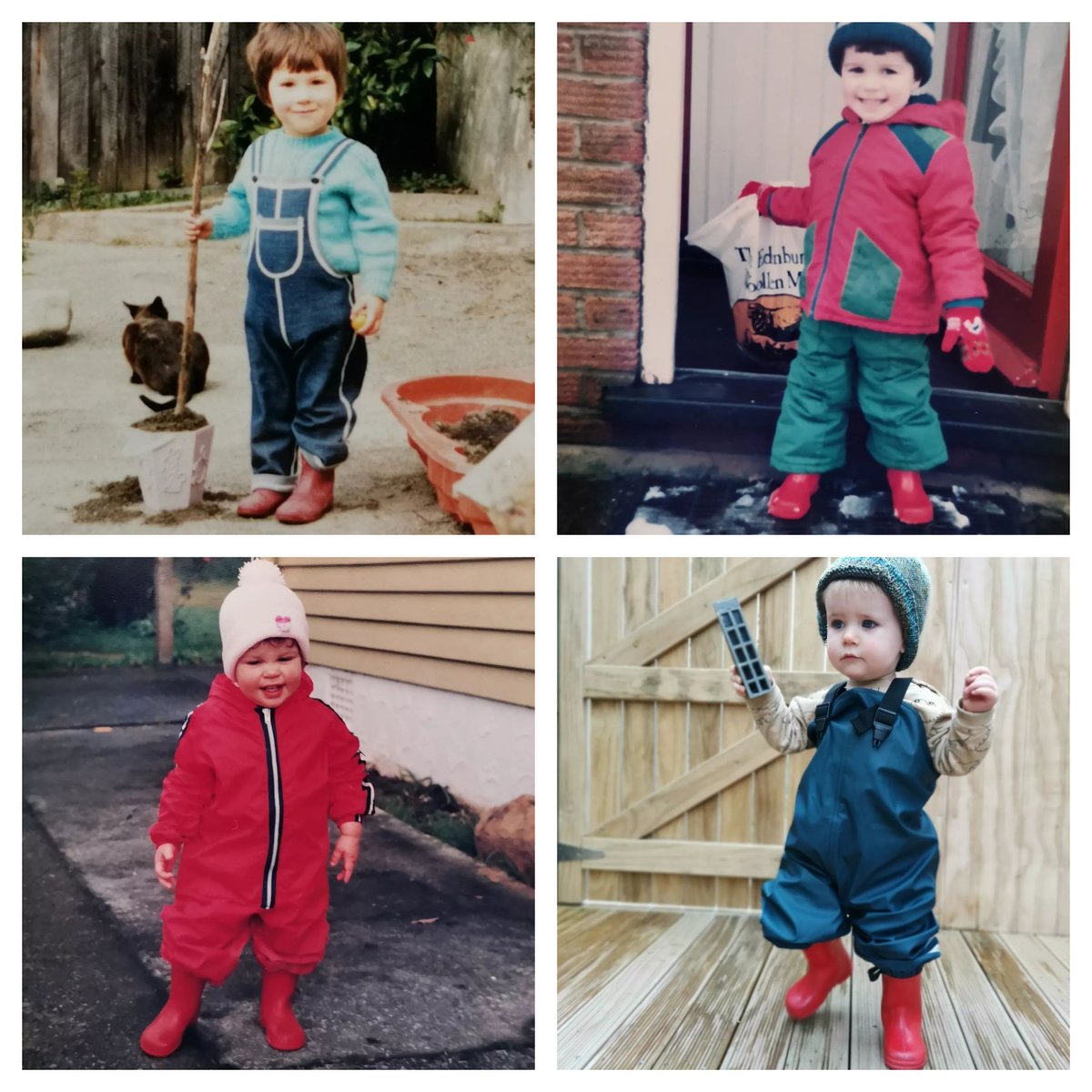 sandybeachedas's tweet photo. These boots were purchased from @mothercareuk in 1978 and brought back to NZ for Andrew to grow in to. They made another trip back to England where Peter played around in them. Then back to NZ and on to my wife's feet. 36 years later and my darling son is rocking around in them! https://t.co/BBlMn7p2fJ