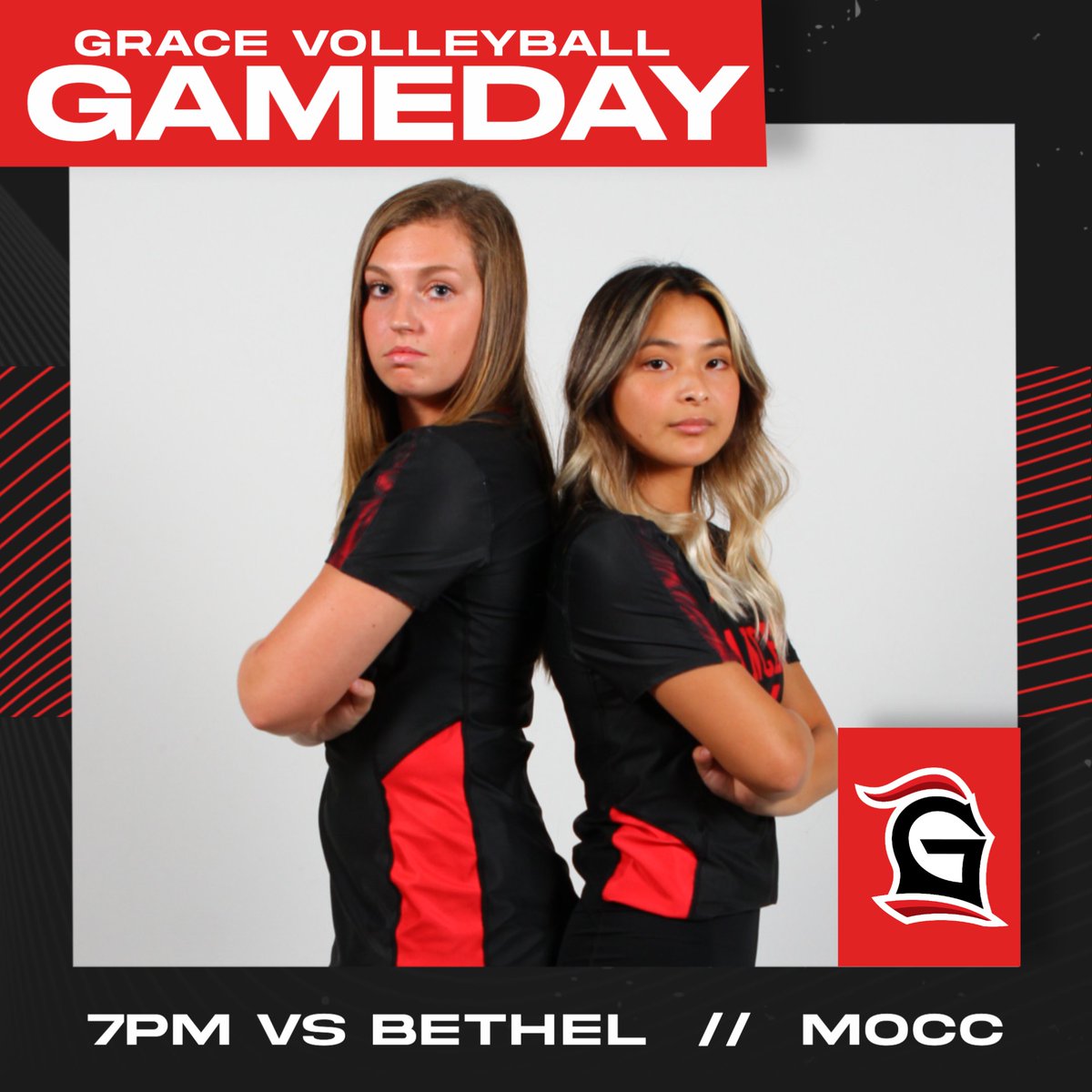 GraceLancers's tweet photo. Big one tonight for @GCVB_Lancers! 

See you at 7pm at the MOCC for the Lancers vs the Pilots!

#LancerUp #MakeHimKnown #ForOneAsOne 

📺 - https://t.co/S8ggpMvUsw https://t.co/K0jhUA4V3O