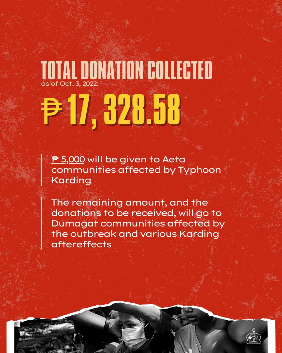 katribu_natl's tweet photo. [CALL FOR DONATIONS: SEVERE DIARRHEA OUTBREAK IN DUMAGAT COMMUNITIES]

Lingkod Katribu is still calling for donations, cash or in-kind especially for the Dumagat communities who were severely affected by the aftermath of #KardingPH.

#ReliefPH
#DonatePH
#LingkodKatribu https://t.co/NVQnZSnSAA