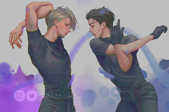 Here they are together <33 you can get these as a print set in my shop soon, more details (and other products) to follow #yurionice #viktuuri 