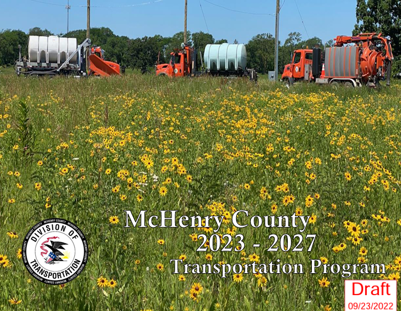 The McHenry County Division of Transportation has released its draft five-year Transportation Program for public review. Check it out at bit.ly/MCDOTtranplan; you have until Friday, Oct. 14 to comment on it by email at MCDOT@McHenryCountyil.gov. <a href="/DOTMcHenry/">McHenry County DOT</a>
