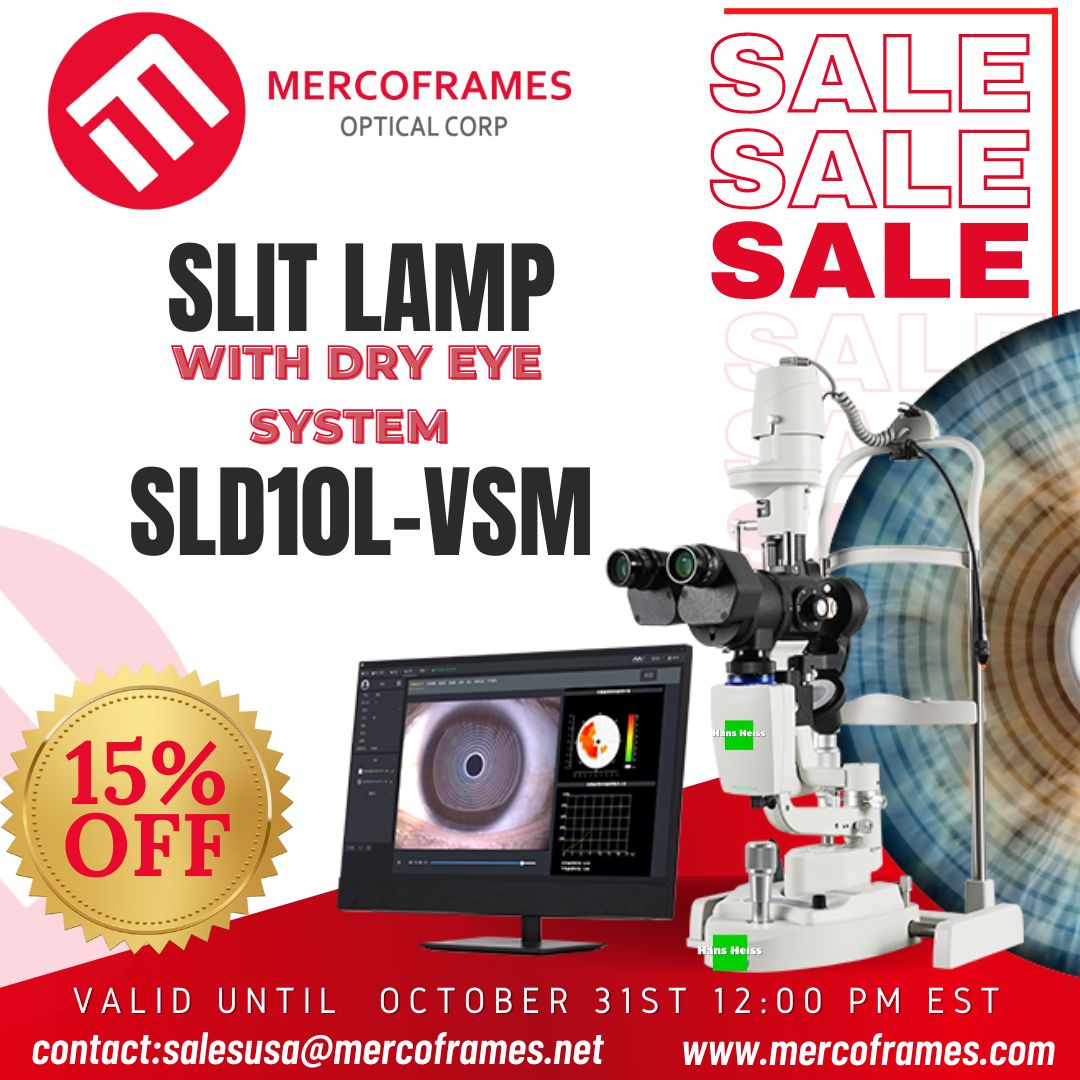 Mercoframes's tweet image. Special Offer until  October 31st 12:00 pm EST. 
Do not miss this opportunity
Buy an Slit lamp with Dry Eye system SLD10L-VSM 15% OFF
Click on the link
mercoframes.com/.../slit-lamp-…

#Offer 
#ophthalmicequipment
#ophthalmic
#optometry
#equiposmedicos
#slitlamp
#ophthalmologyequipment