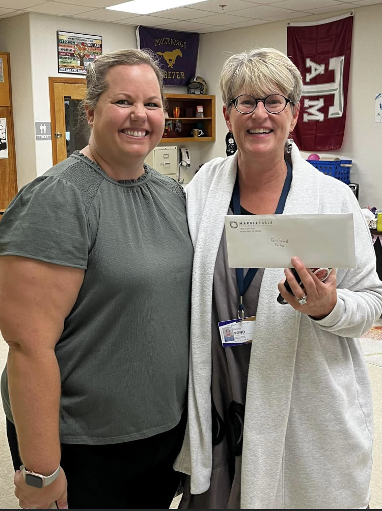 FCHS_Principal's tweet image. Congratulations to our Mini-Grant winners…Mr. Dennis Rose, Coach Ronnie Scearce, Mrs. Pam Pond, and Coach Cody Remore!  Thank you, Marble Falls Educational Foundation!