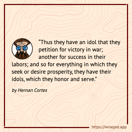 wisepotapp's tweet photo. Hernán Cortés de Monroy y Pizarro Altamirano, 1st Marquess of the Valley of Oaxaca was a Spanish Conquistador who led an expedition that caused the fall of the Aztec Empire and ... 👉 https://t.co/DWYTuufSEl

#wisepot #hernancortes #idolatry https://t.co/aDiSuT8Wcv