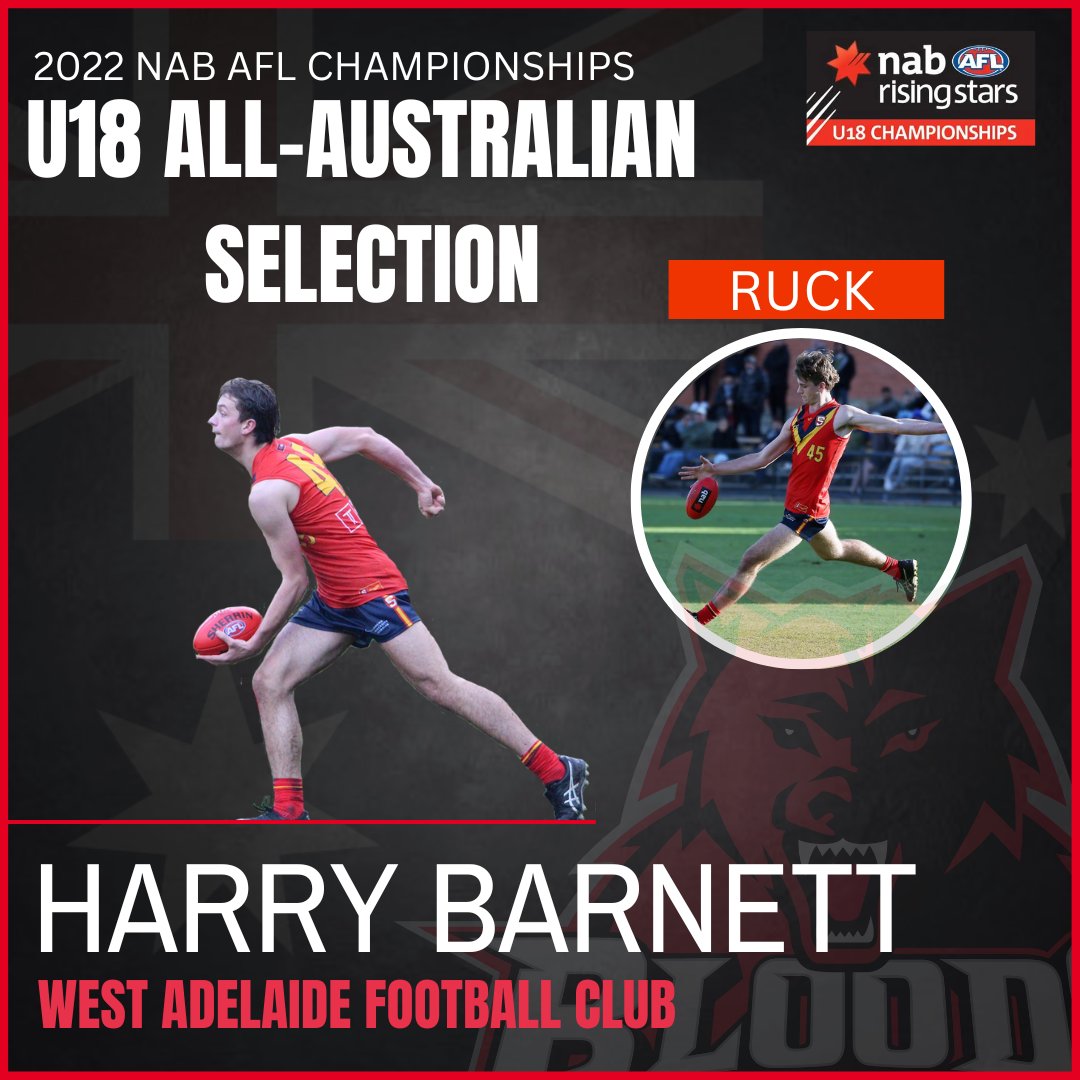 Congratulations to Harry Barnett who was selected in the 2022 NAB AFL All-Australian team 👏 🙌🏻 Harry was adjusted the best ruckman at the carnival after having an impact in the centre square and around the ground. He averaged 12 disposals and 15 hit outs #StrongerTogether