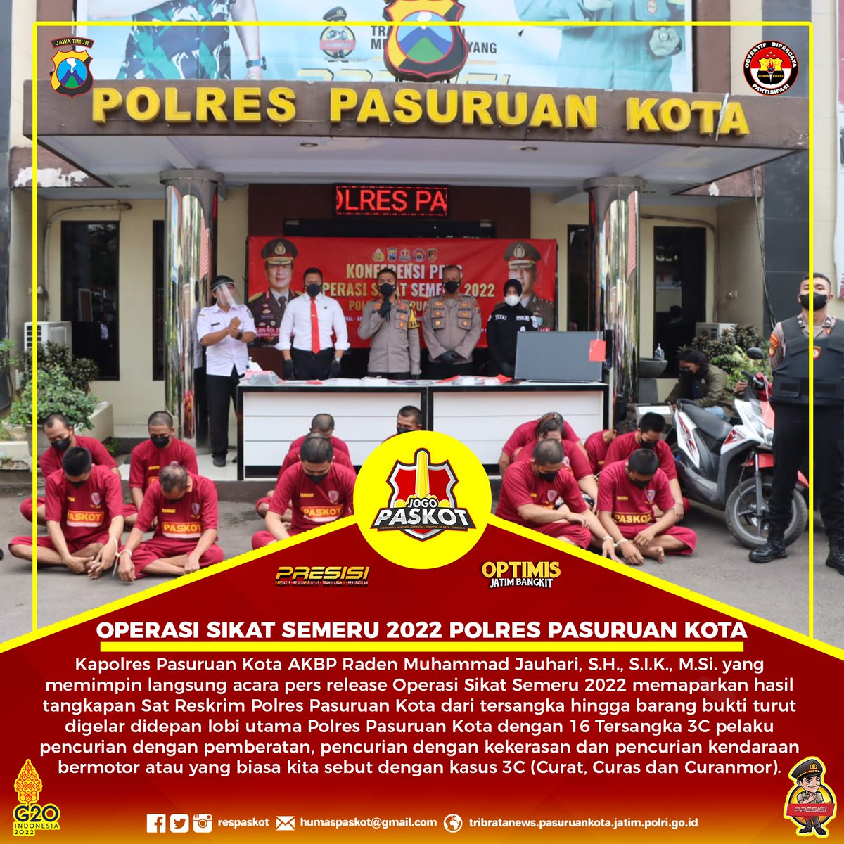 respaskot11's tweet photo. Operasi Sikat Semeru 2022 Polres Pasuruan Kota

#jogopaskot #paskot #polripresisi #polri #optimisjatimbangkit https://t.co/bZgeMfnQRq