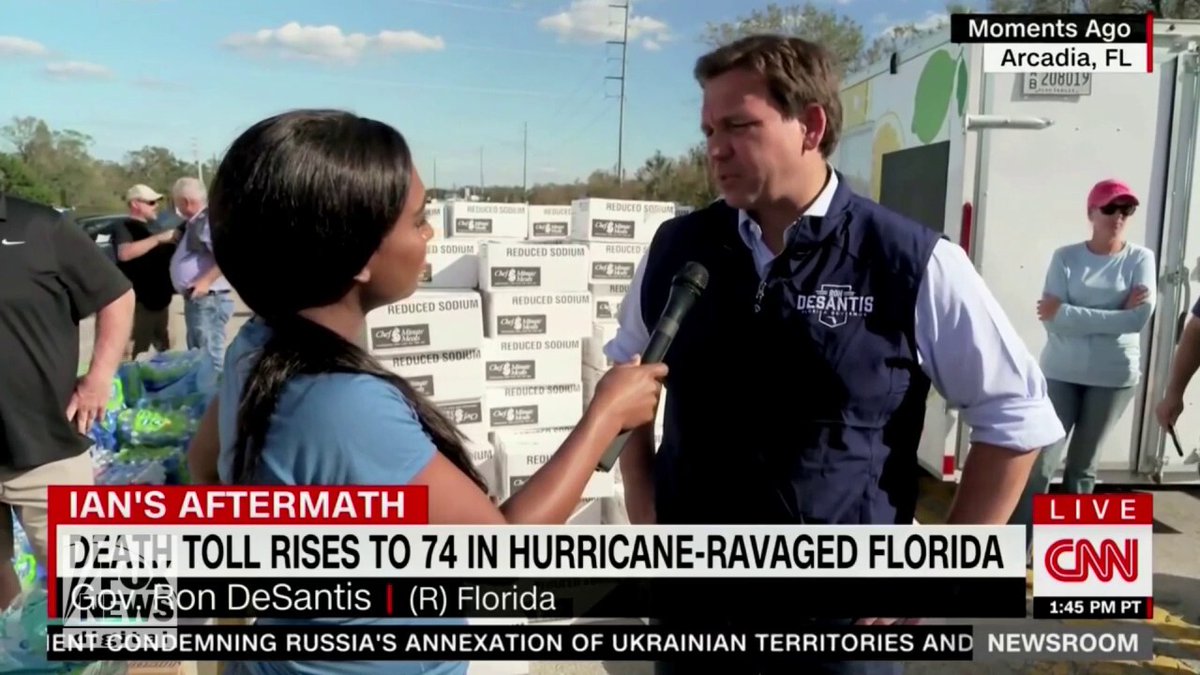 craigtimes's tweet photo. Note that this is the governor who wore a vest bearing his own campaign logo, rather than the #Florida seal, to the scene of the disaster. https://t.co/vLrWTxImQg