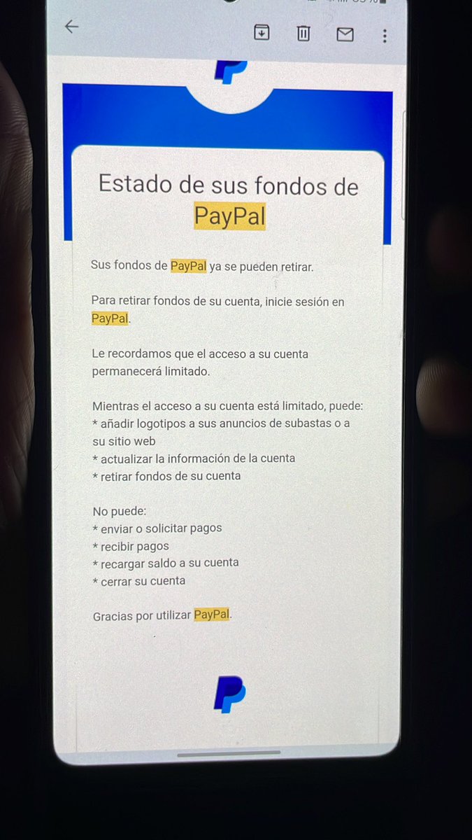 landonbor's tweet photo. @PayPal4Business They stole my funds thieves https://t.co/uKfv72Vo6l