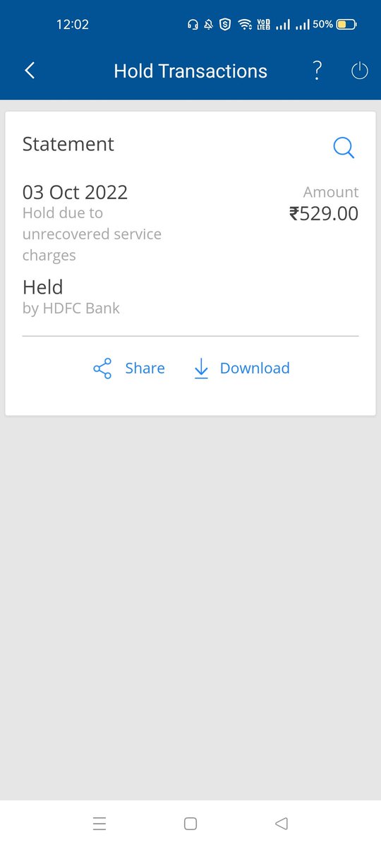 khushan_singh's tweet photo. @HDFC_Bank @HDFCBank_Cares 
Unnecessary Hold amount debited without any reason as my ACH date is 5th October 2022. https://t.co/tsnM77LVs6