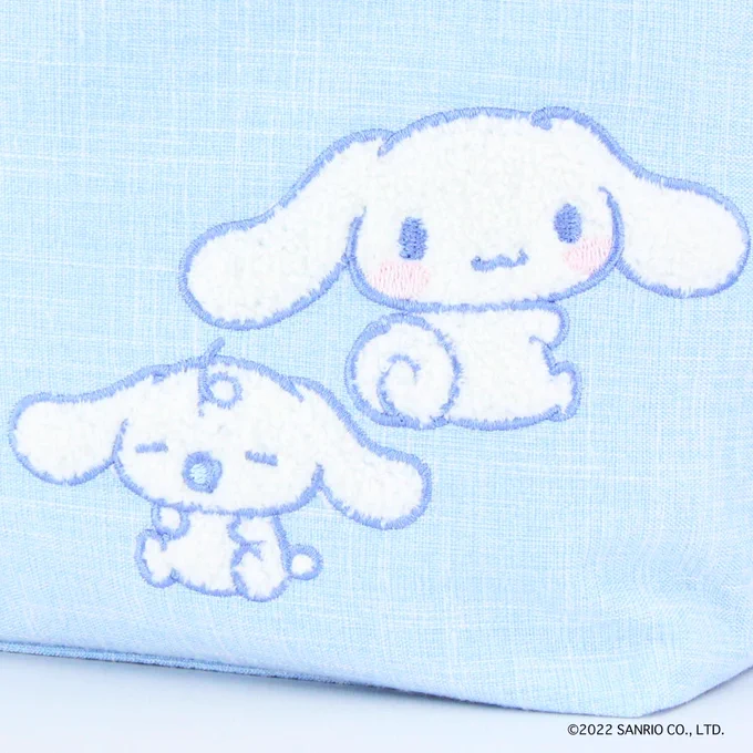 フリフリバッグ シナモロール サガラ刺繍オーガンジーレースのフリルがかわいいですワンポイント刺繍がおしゃれで毎日のお出かけに大活躍詳しくはコチラ #シナモロール #cinnamoroll #トートバッグ  #かわいい #sanrio 