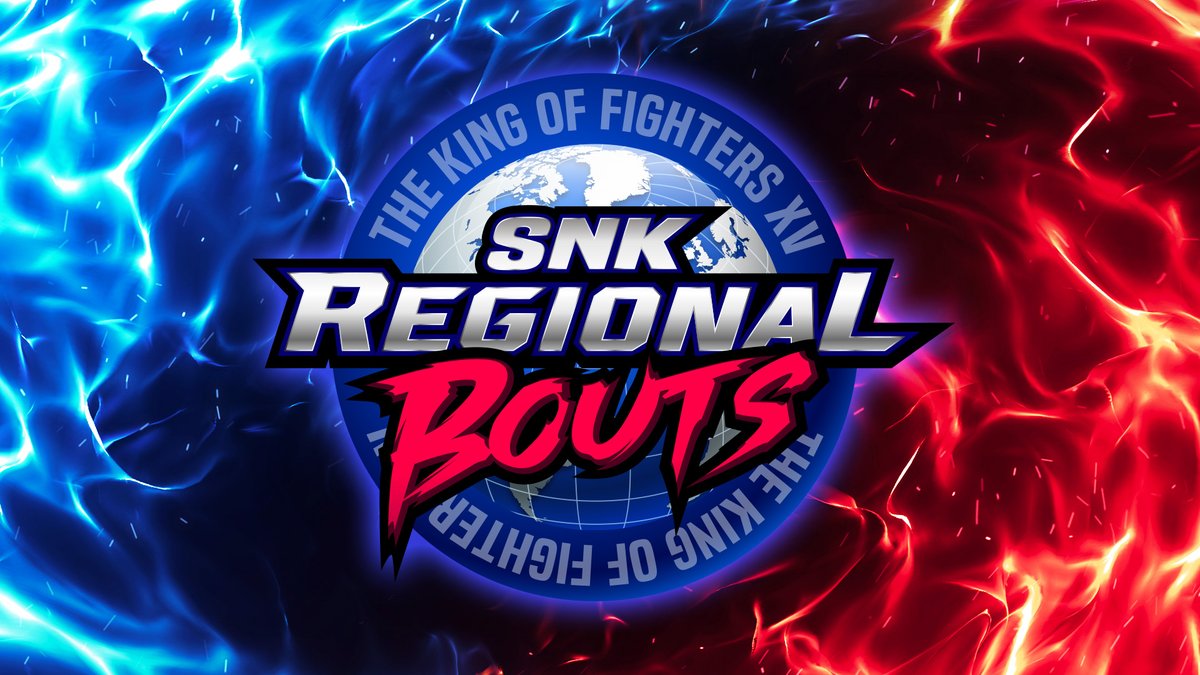 【KOF XV】
The official KOF XV Tournament, SNK REGIONAL BOUTS, has been announced!

It will kick off in November with regions across the globe going in order. More details are on the way!

#KOFXVSRB #KOF15 #KOFXV