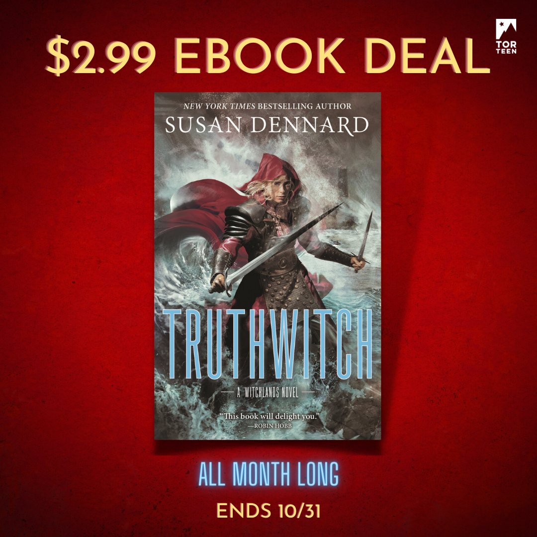torteen's tweet photo. Only two days left to get an eBook of #Truthwitch by @stdennard at a special $2.99 price!
Sale ends with October 🎃
https://t.co/uKVqKzXUyh https://t.co/Y9N030Y0kQ