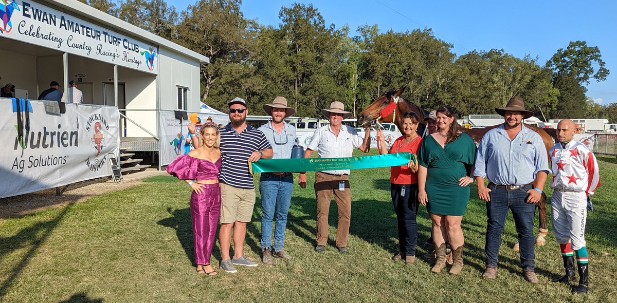 NQDRYTROPICS's tweet photo. Congratulations Ewan Amateur Turf Club on celebrating 100 years. It was a fantastic race meet. We tip our hats to the committee, sponsors, and race participants. We were proud sponsors of Race 5, the NQ Dry Tropics and McHardies Weld & Blast Maiden Plate. #supportinglocalevents https://t.co/9EggHZGsch