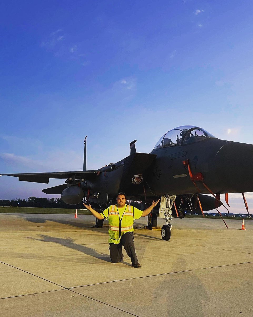 jetairgroup's tweet photo. “How could I not be in the picture this time with F-15’s!?” These we’re my thoughts when taking all the pictures this past weekend. So, I thought to myself why not post this and show who is running the Jet Air social media and it’s also more fighter jet pictures! https://t.co/FAeuQYkniT