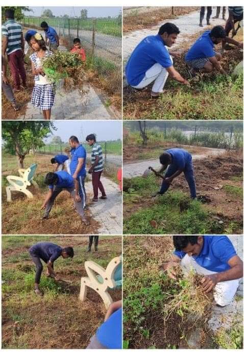 yuva_brigade's tweet photo. #CleanlinessIsHealth #SwachhBharat 
#YuvaBrigade cleaned the park at Gabbur. The drive was conducted on the occasion of Gandhi and Shastri Jayanti https://t.co/DAh37D01XM