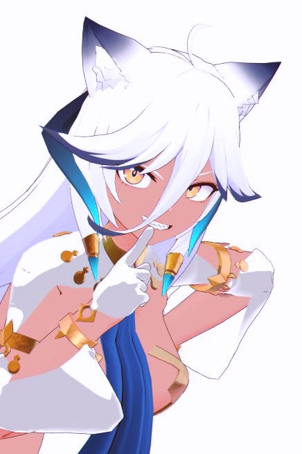 「今月発売予定の新作3Dモデル「メルメ」です。発売に向けて準備中なのでもうしばらく」|ときちのイラスト