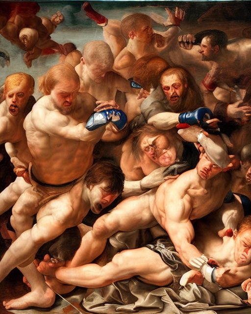 Ufc as a renaissance painting <a href="/get_starryai/">starryai</a>