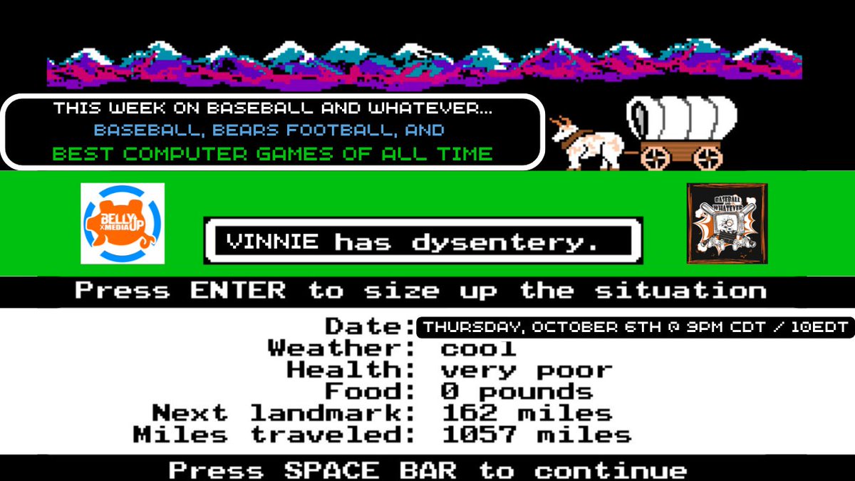 THURSDAY 9PM! @JankiewiczVince RETURNS! We'll be discussing... ⚾️ #WhiteSox manager possibilities 🏈 Whatever #DaBears are 🖥️ Ranking our favorite #PC games of all time! What's your favorite #computer games of all time? #MLB #NFL #videogames #OregonTrail #Doom #Warcraft