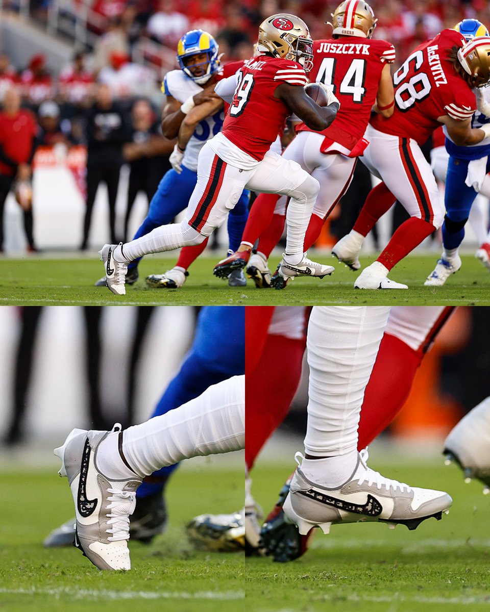 NFL's tweet photo. Deebo rocking the Dior Jordan 1 Lows https://t.co/8pxCkNuvTX