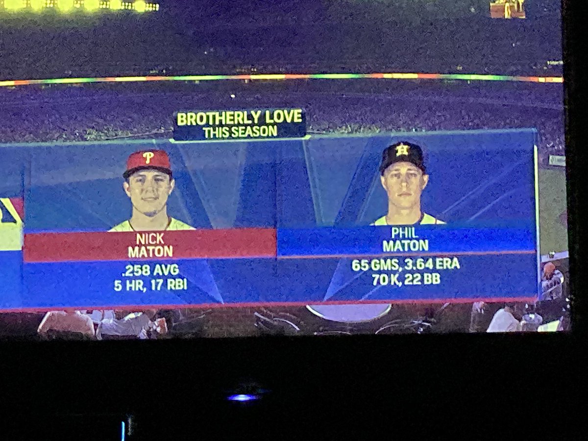 Glenwood graduates. Cool to see Phillies vs Astros playing on TV.