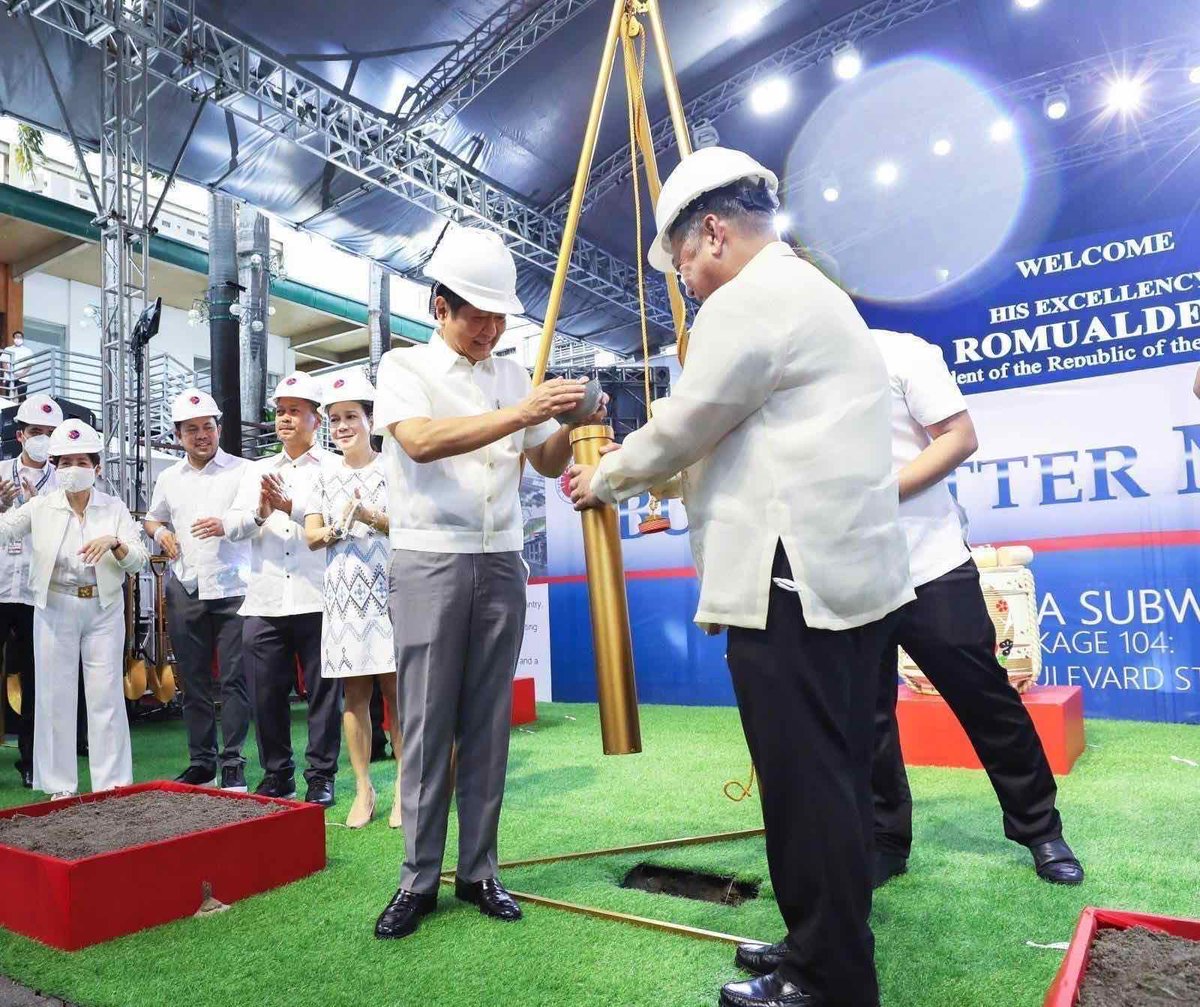 jvejercito's tweet photo. MANILA SUBWAY SYSTEM!!!

Joined President Bongbong Marcos,  for the groundbreaking of the Metro Manila Subway!

Itong ang matagal ko na pong pangarap at isinusulong.  Dahan-dahan ng nagiging katotohanan!

Railway is the only way! 🇵🇭

#JVTheGoodOne
#BuildBetterMore https://t.co/RdMrMICQhw
