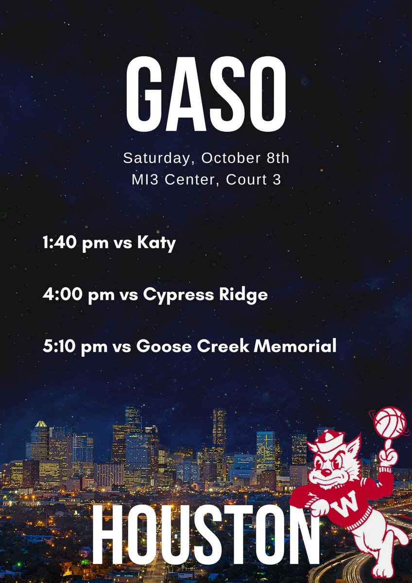 Wildcat Hoops is heading to Houston this weekend for the <a href="/TexasHoopsGASO/">TexasHoops/GASO 🔗</a> 

🙏 Grateful for the chance to play some tough competition and spend time together as a team!

#StrengthandHonor
<a href="/hoopinsider/">Hoopinsider</a>