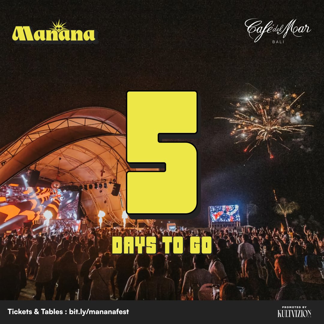 Counting down the days! Less than a week to go before we will all be reunited once more for the ultimate summer celebration!

Got your tickets ready?

Tickets &amp; RSVP : bit.ly/mananafest

#MananaBali2022