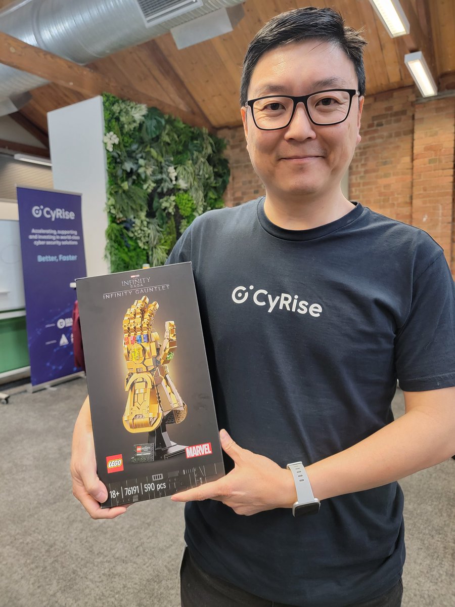 cyriseco's tweet photo. Win this awesome Infinity Gauntlet Lego set - as modeled by @edwintay - at #cybercon next week!
Its easy: just drop by the CyRise booth, #34 on the ground floor, and build the tallest Lego tower in 2 mins or less!
#BetterFaster @AISA_National https://t.co/sh7DsQj8BJ