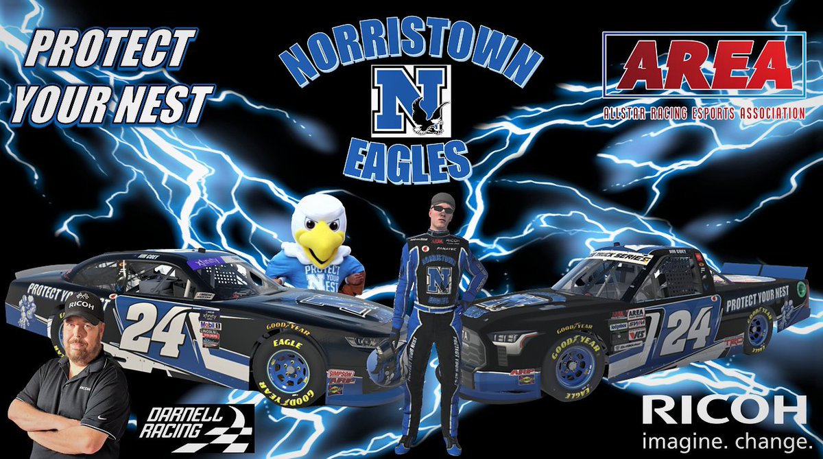 Ready to kick off the new season of 
<a href="/AREAiRacing/">AREA iRacing</a> with <a href="/DarnellRacing4/">Darnell Racing</a> 
 league. Trucks Tuesday and Xfinity Thursday. Running my sons school football team for the Daytona races. Tune in at 9pm EST on twitch.tv/areairacing